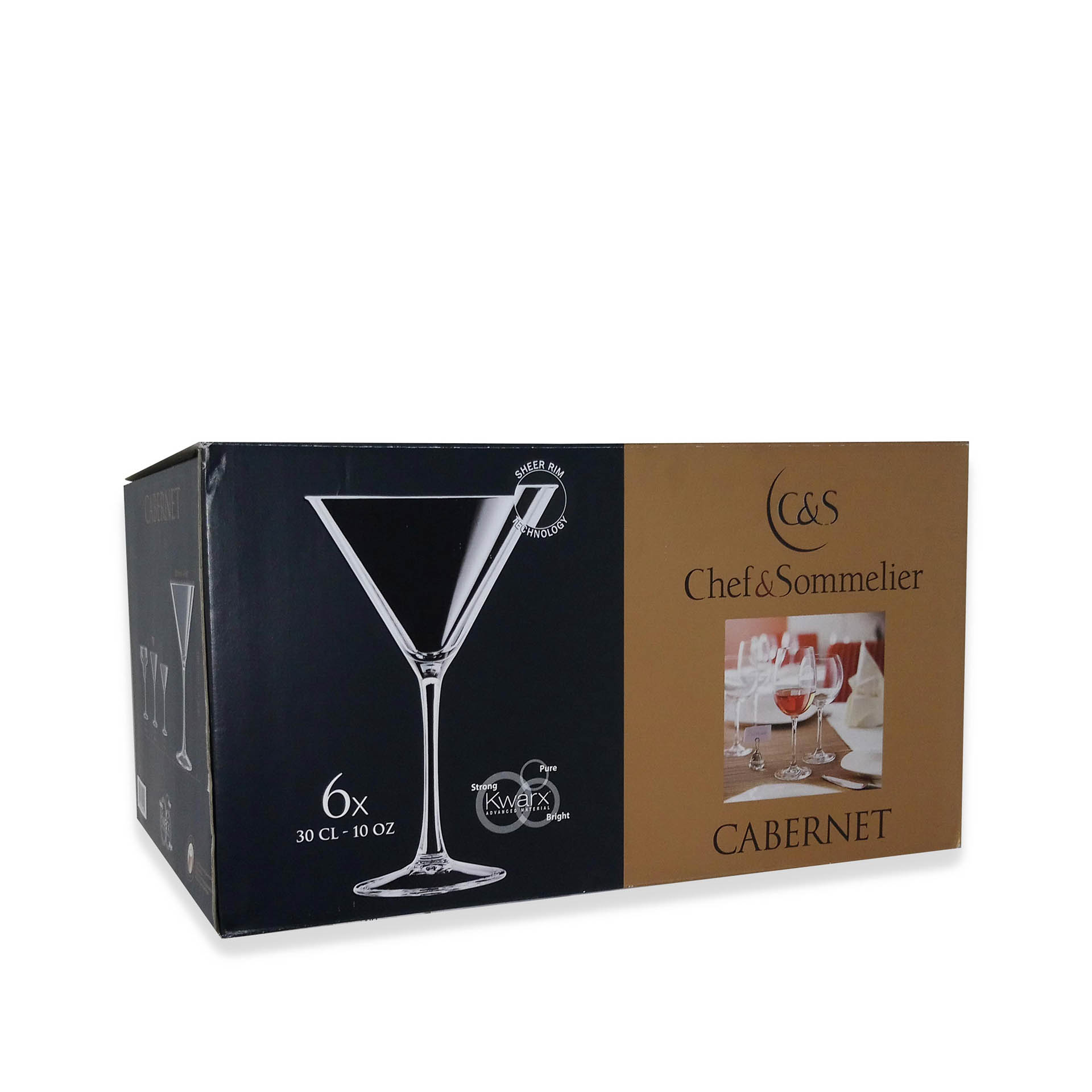 Copo com Pé C&S Champagne & Cocktail 30cl Pack 6