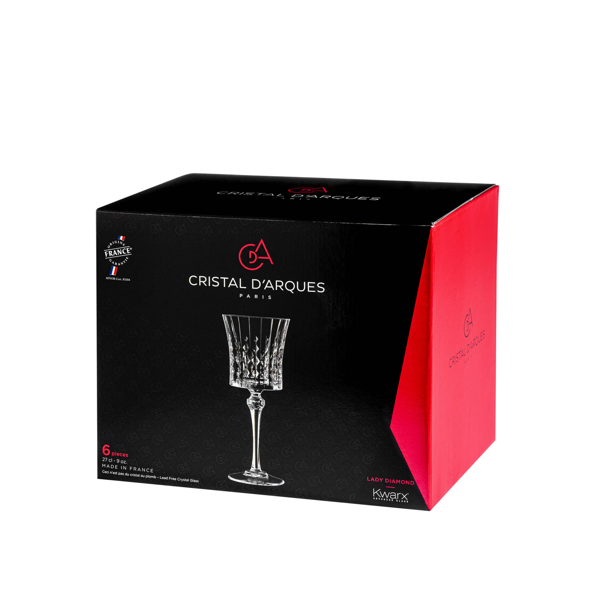 Copo com Pé Lady Diamond Pack 6