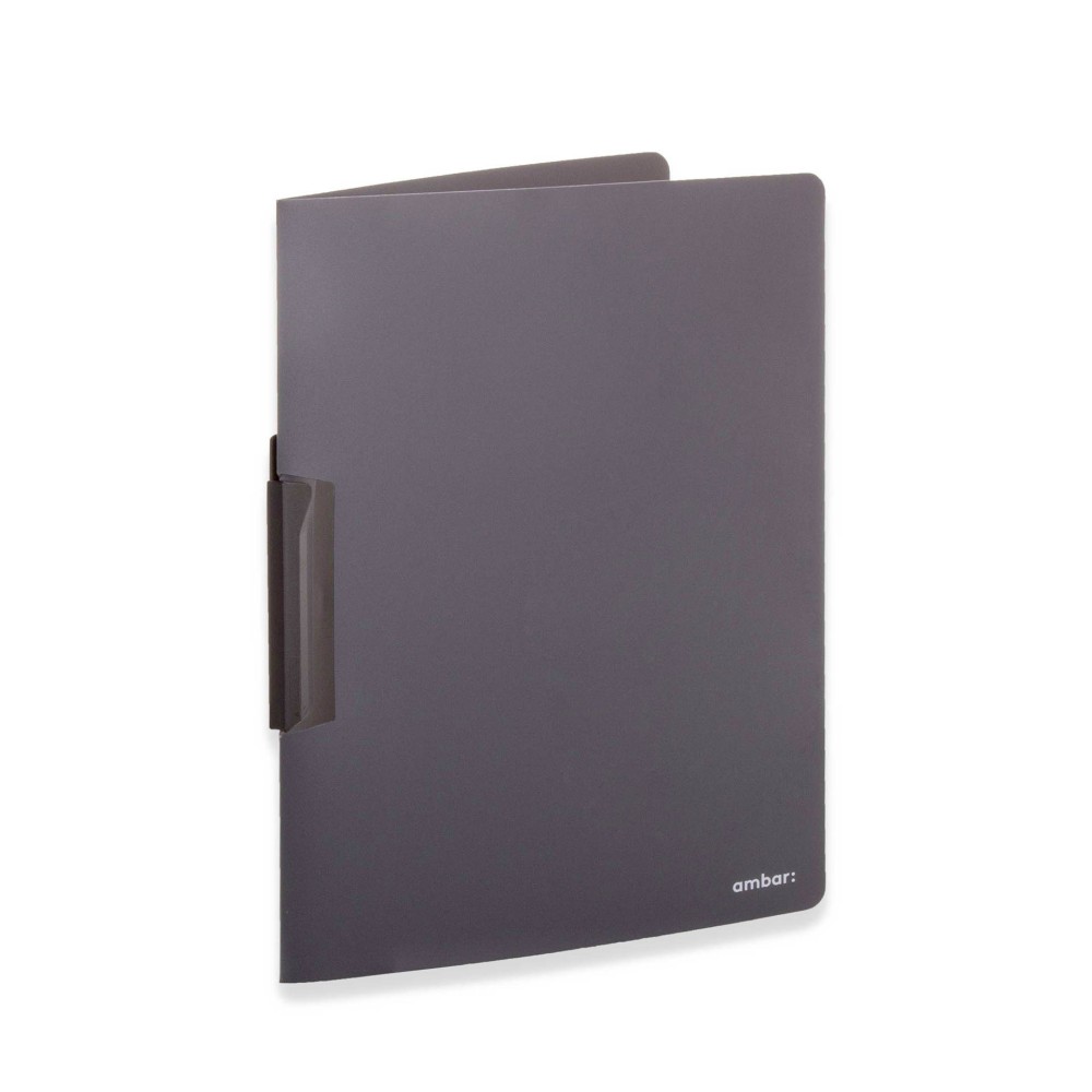 Classificador Clip Lateral Ambar Polipro A4 Cinza