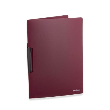 Classificador Clip Lateral Ambar Polipro A4 Bordô