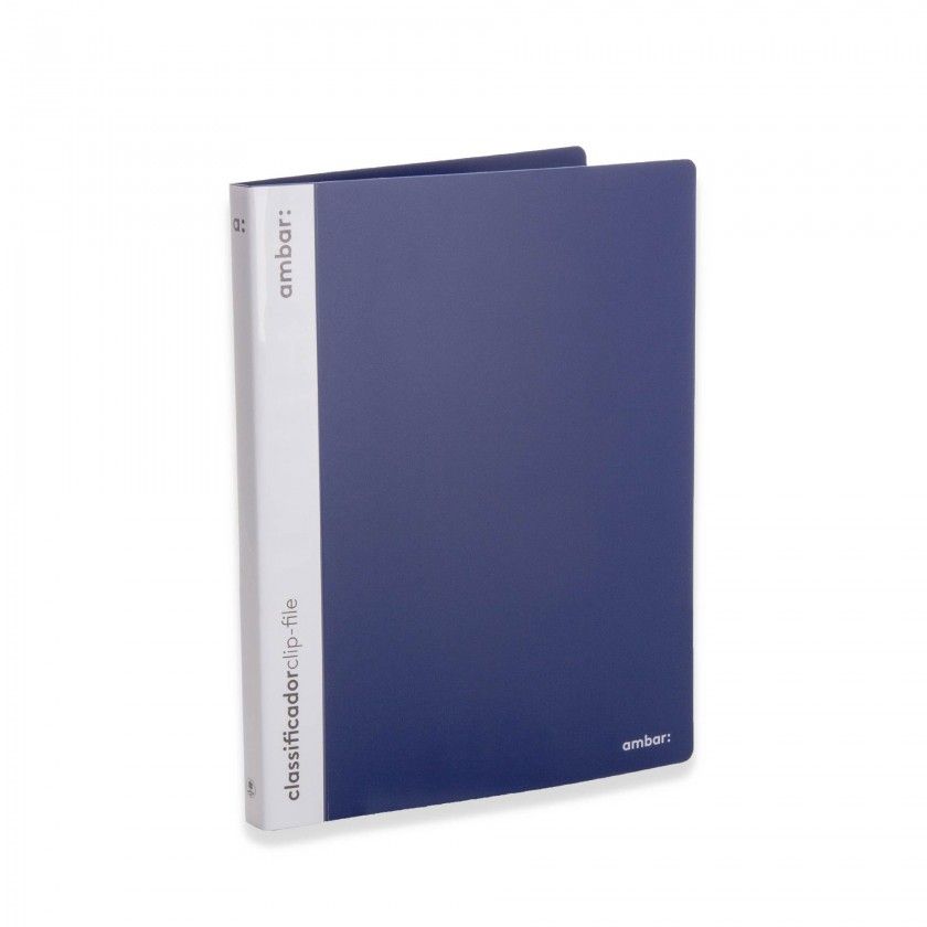 Classificador Clip File Ambar Polipro A4 Azul
