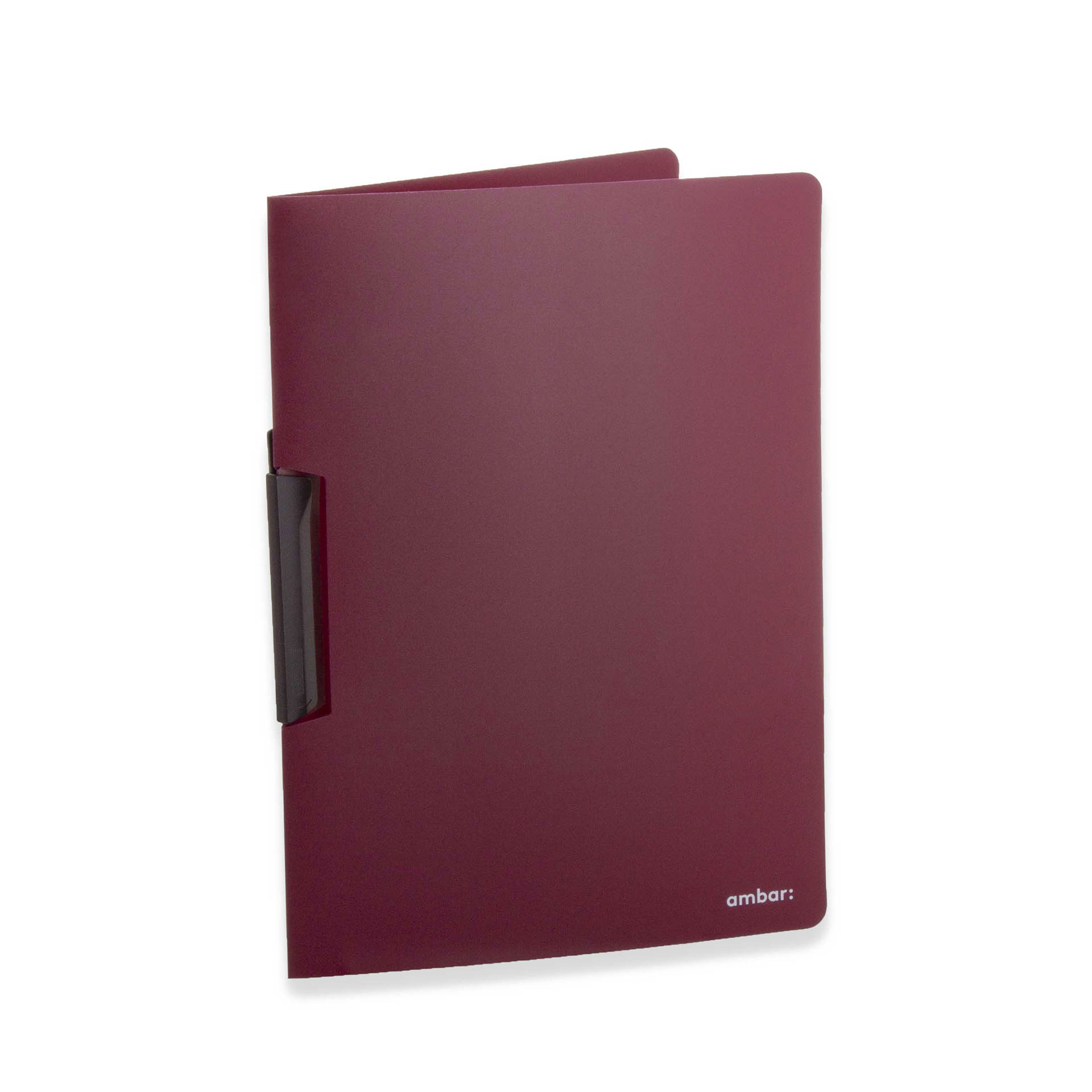 Classificador Clip Lateral Ambar Polipro A4 Bordô