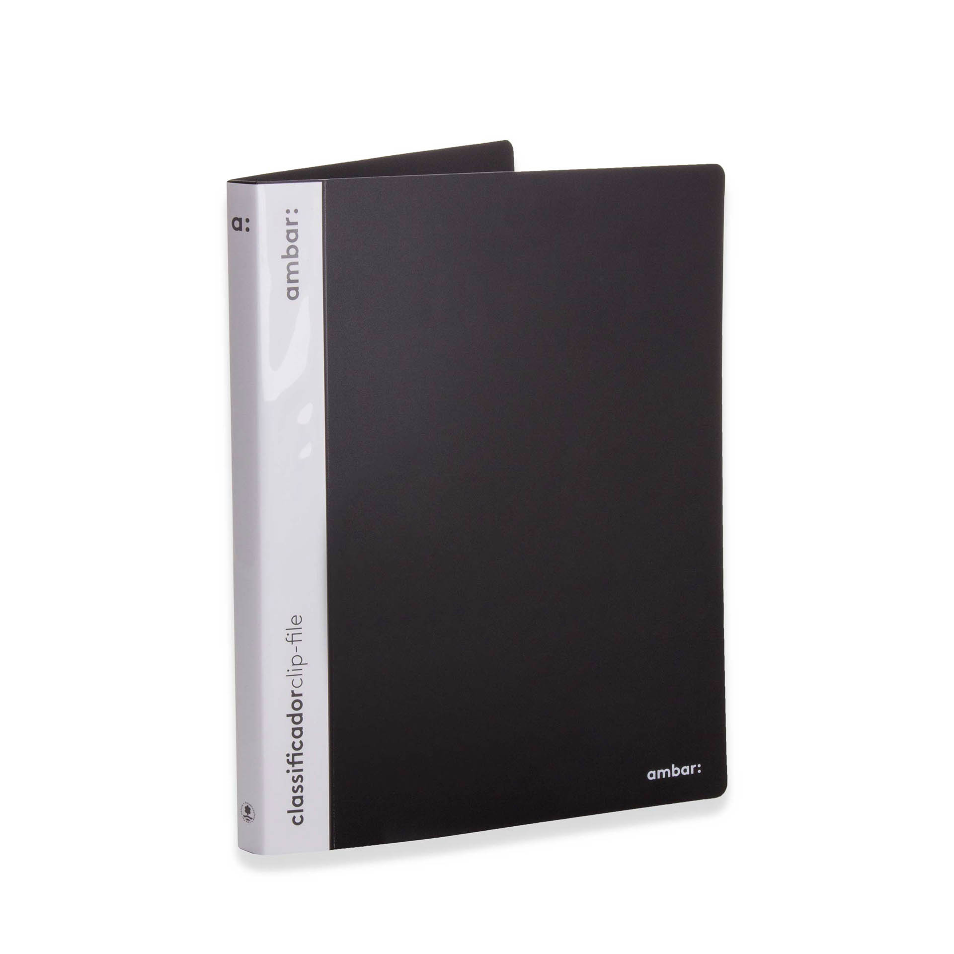 Classificador Clip File Ambar Polipro A4 Preto