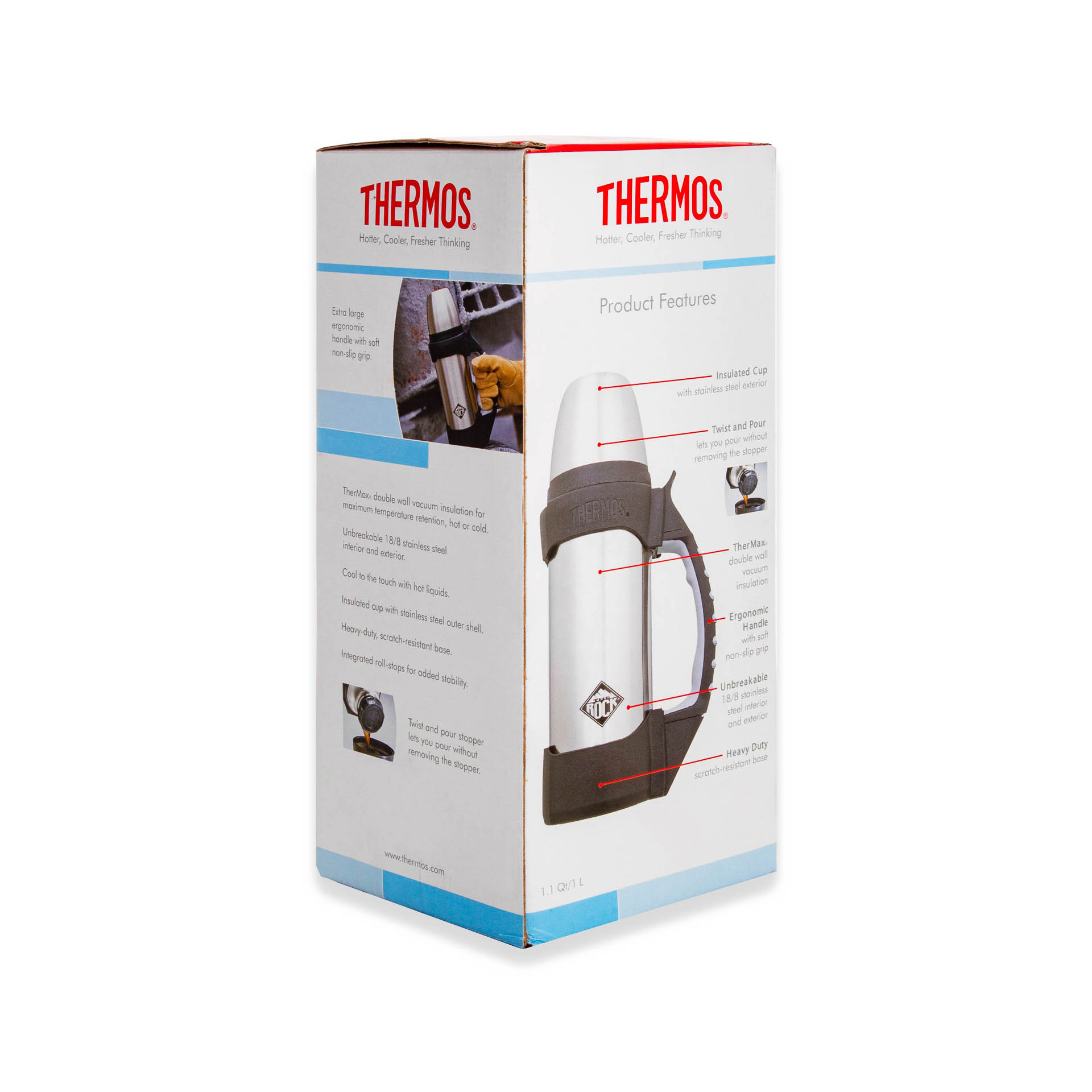 Termo Inox Thermos Active Rock Cinzento 1l