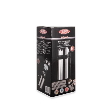 Termo Inox Thermos Original Multifunções Cinzento