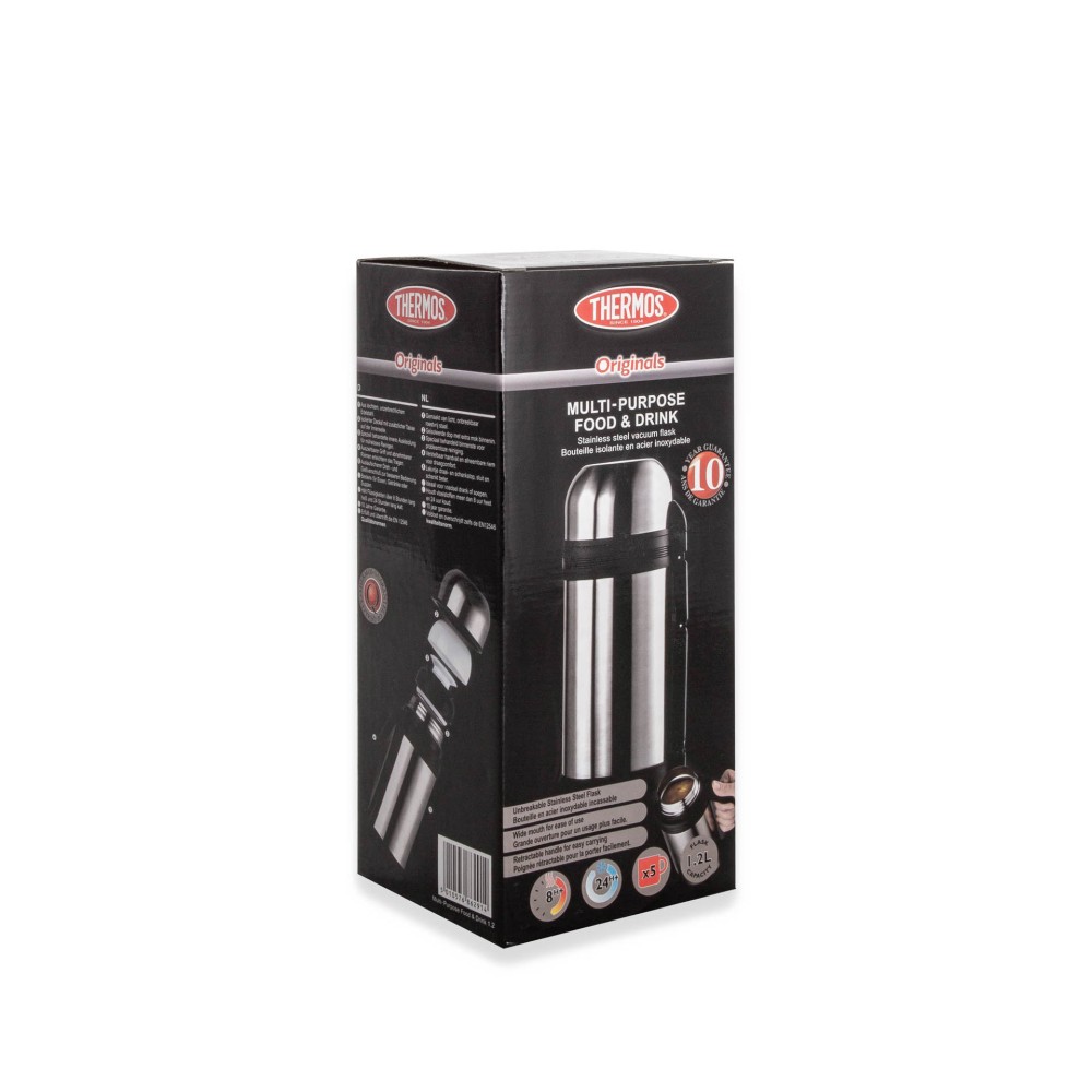 Termo Inox Thermos Original Multifunções Cinzento