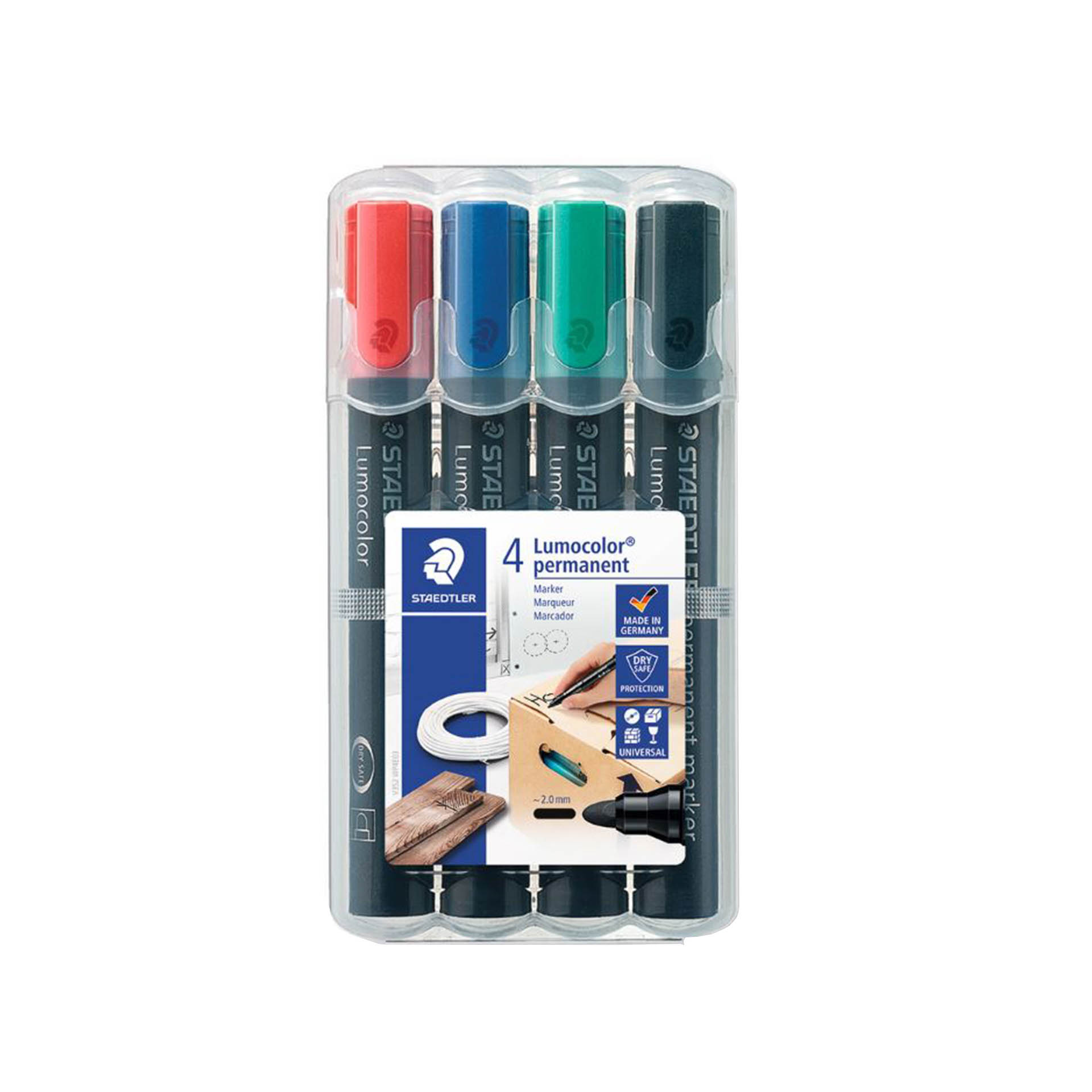 Marcador Permanente Staedtler 4 Cores 2mm