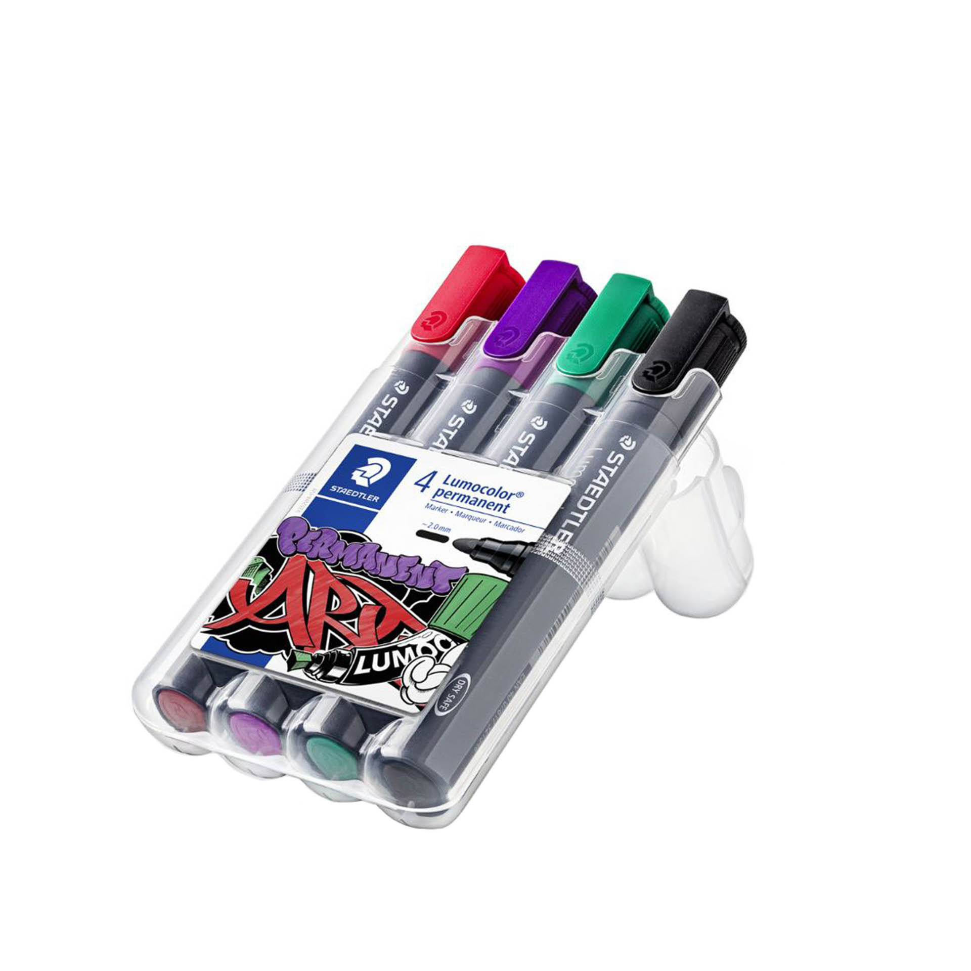 Marcador Permanente Staedtler 4 Cores 2mm