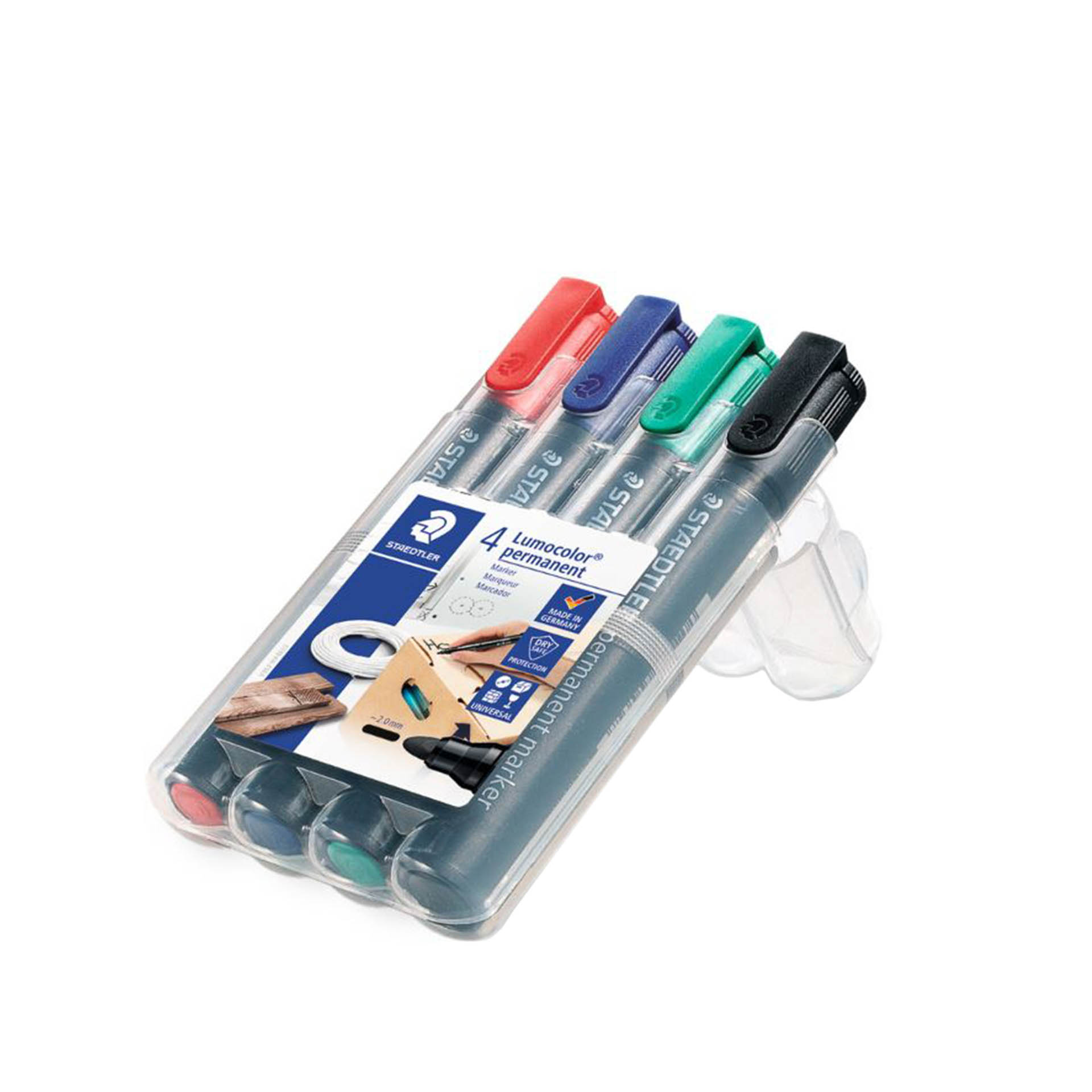 Marcador Permanente Staedtler 4 Cores 2mm