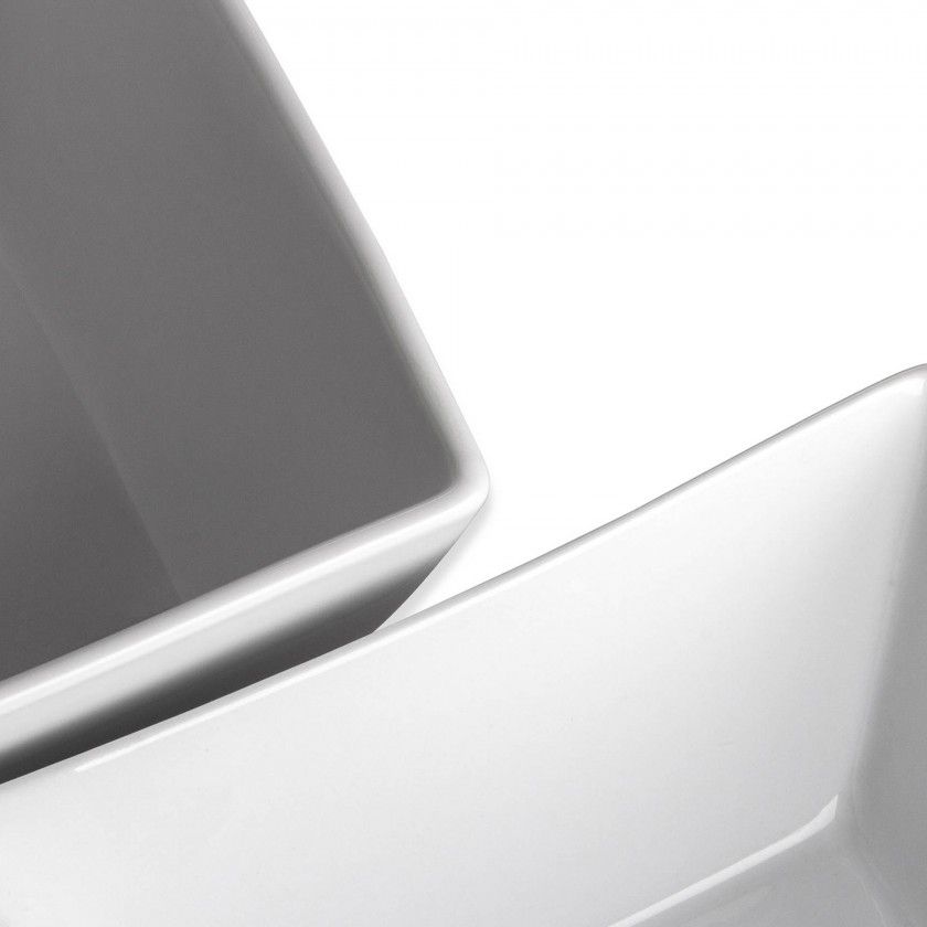 Saladeira Porcelana Ming Branco 25X25cm Saladeira Porcelana Ming Branco 25X25cm
