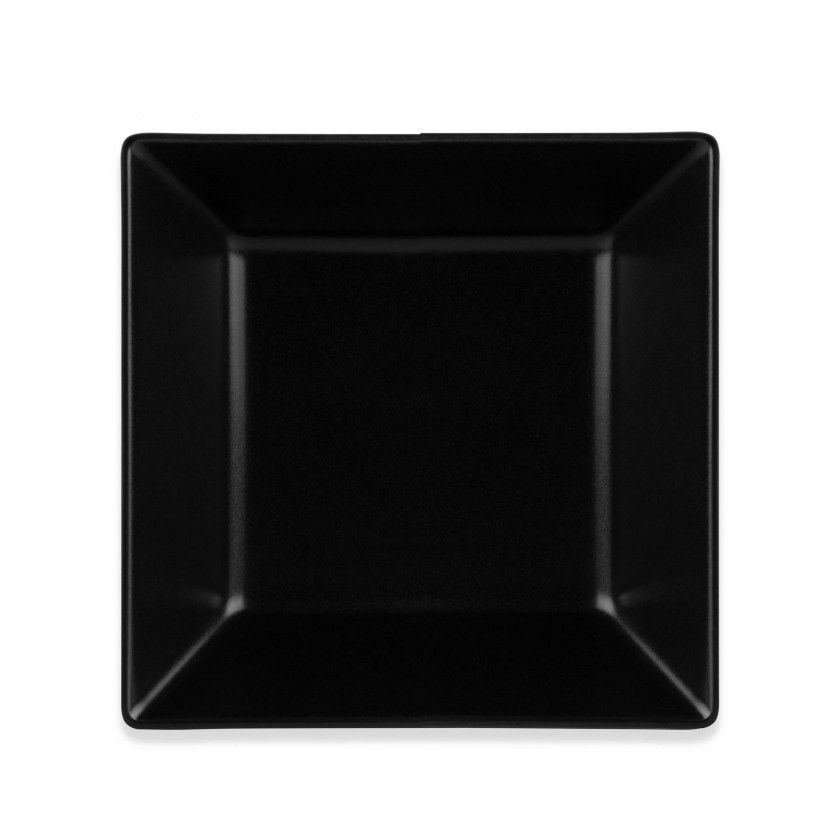 Prato Porcelana Ming II Preto 26X26X2.5cm