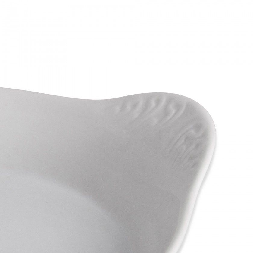 Frigideira com Asas Porcelana Degustacion Branco 17X14.35X3.5cm