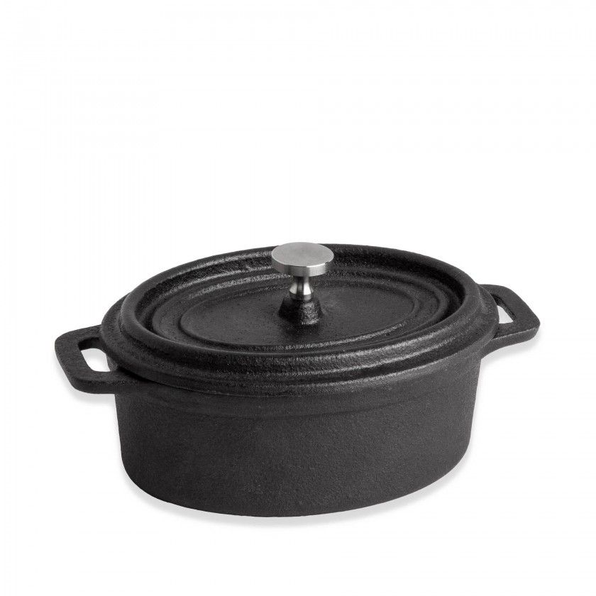 Caarola Ferro Gourmand Oval Preto 12.5X9X6cm