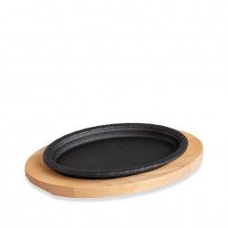 Suporte Bambu + Base Ferro Gourmand Preto 19X12cm