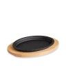 Suporte Bambu + Base Ferro Gourmand Preto 19X12cm Suporte Bambu + Base Ferro Gourmand Preto 19X12cm