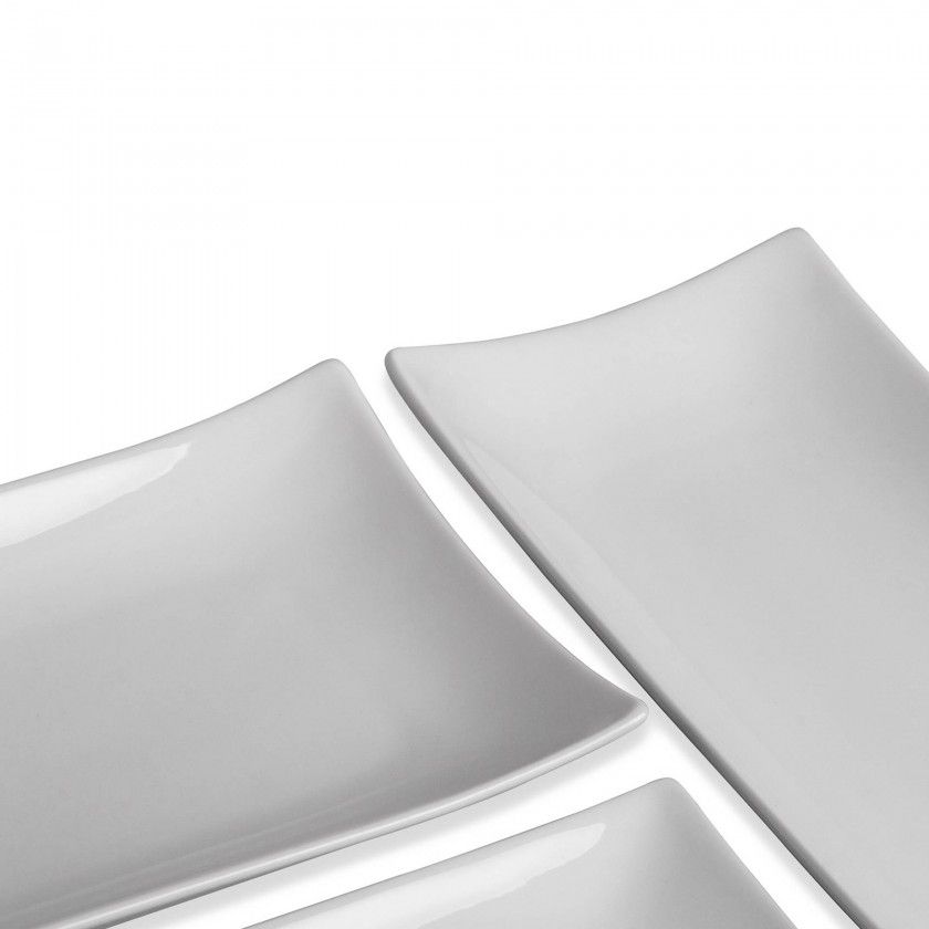Travessa Porcelana Dong Branco 30X13X3cm Travessa Porcelana Dong Branco 30X13X3cm