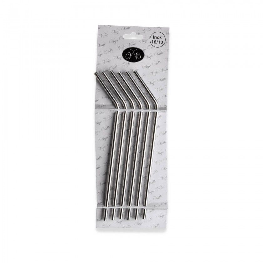 Palhinha Inox Bartender Cinzento 23cm Pack 6