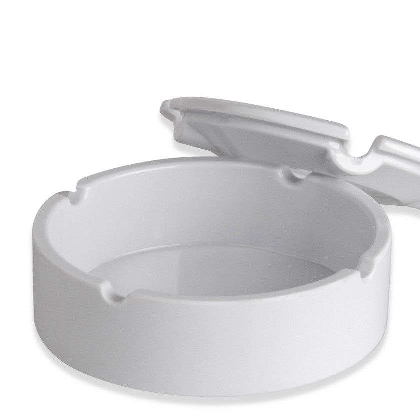 Cinzeiro de Água Melamina Kulsan Branco 10X3.5cm Cinzeiro de Água Melamina Kulsan Branco 10X3.5cm