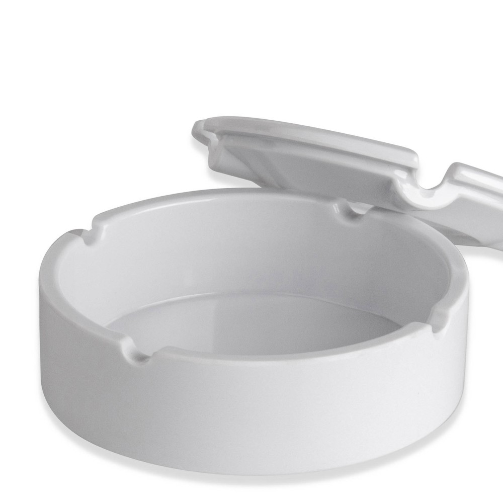 Cinzeiro de Água Melamina Kulsan Branco 10X3.5cm