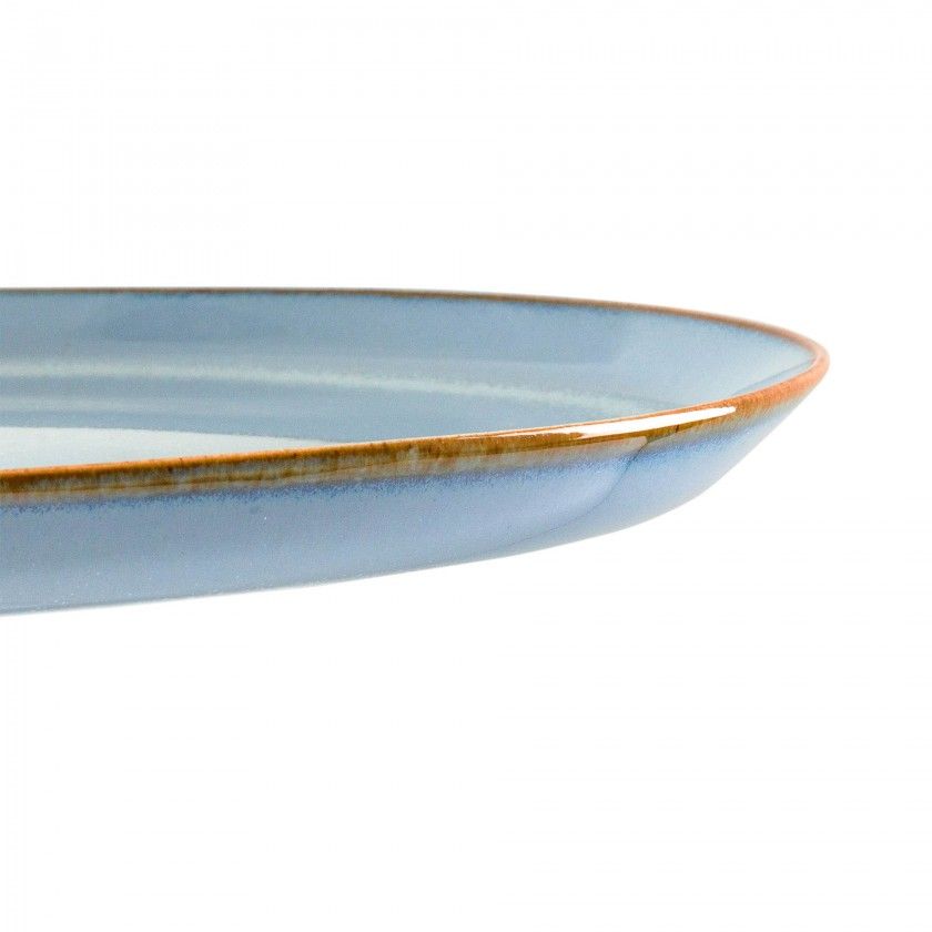 Prato Porcelana Duomo Azurro Raso Azul 28cm Prato Porcelana Duomo Azurro Raso Azul 28cm