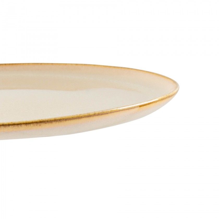 Prato Porcelana Duomo Marrone Sobremesa Castanho 21cm Prato Porcelana Duomo Marrone Sobremesa Castanho 21cm