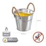Vela Citronela Balde Metal com Asas 60H 500gr 18.5X14cm Vela Citronela Balde Metal com Asas 60H 500gr 18.5X14cm