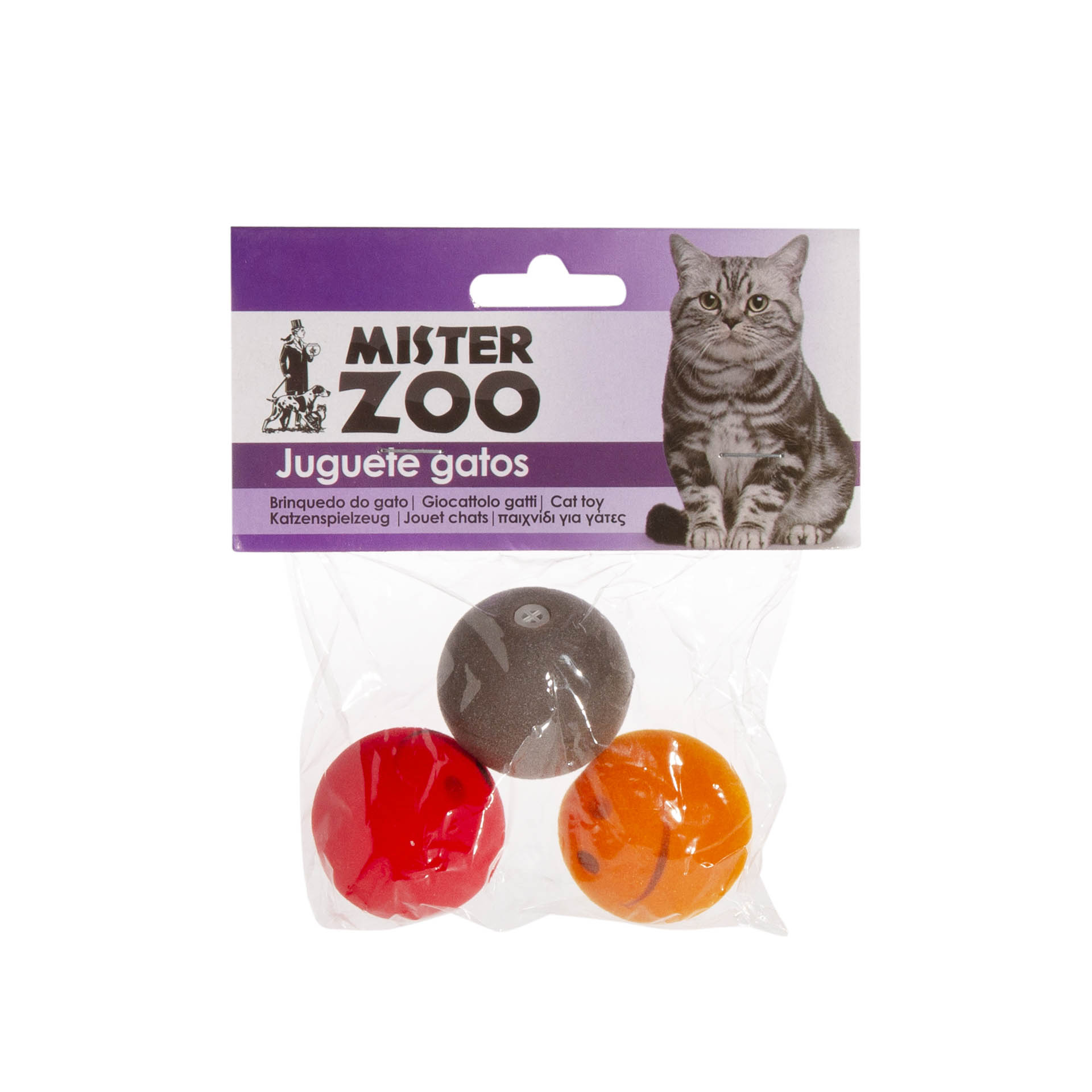 MISTER ZOO BRINQUEDO GATO BOLAS PACK 3 50206