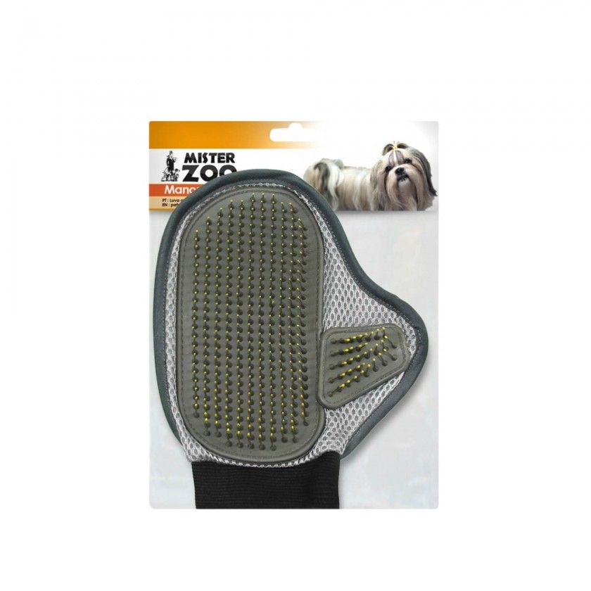 Escova Pet Mão Plástico Cinzento 30cm Escova Pet Mão Plástico Cinzento 30cm