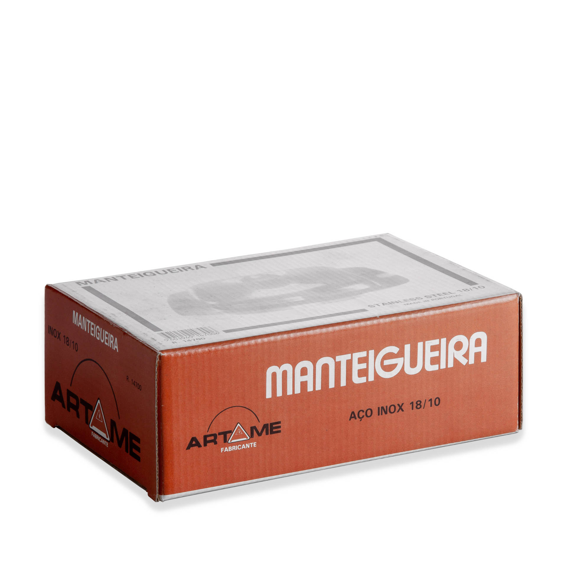 Manteigueira Inox Gourmet com Tampa 17.5X11.5X7cm