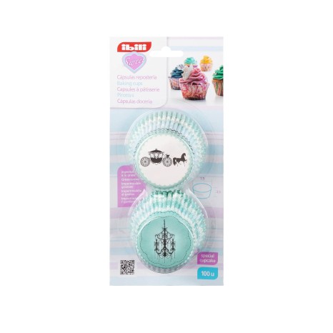 Forma Queque Papel Princesa 7.5X3.5cm Pack 100 - Image product