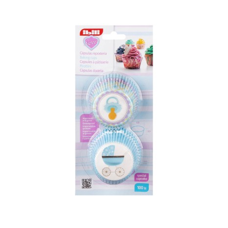 Forma Queque Papel Beb� 7.5X3.5cm Pack 100 - Image product
