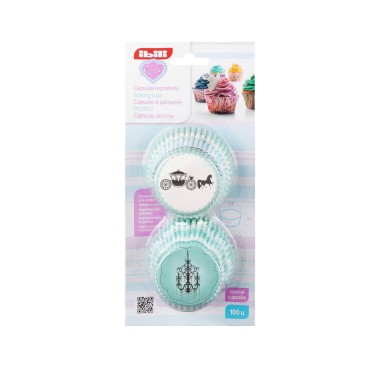 Forma Queque Papel Princesa 7.5X3.5cm Pack 100