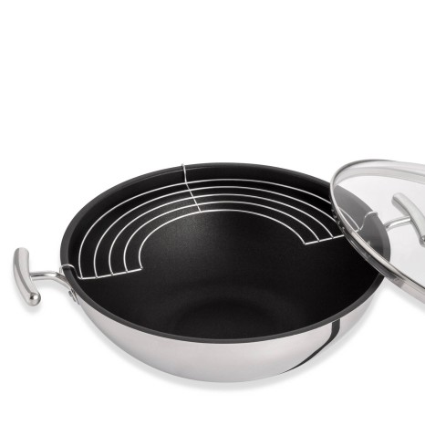 Yumi Wok Antiaderente C/ Asas + Grelha T/ Vidro �28Cm 4.6L - Image product