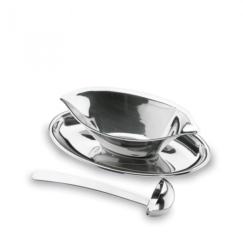 Molheira Inox Luxe com Prato + Colher 200ml Molheira Inox Luxe com Prato + Colher 200ml
