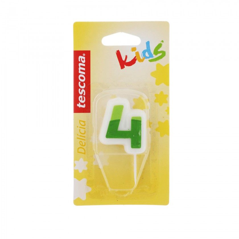 Vela Nmeros Delicia Kids 5cm N.4