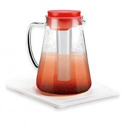 Jarro com Infusor e Refrigerador Teo Vermelho 2500ml 16X22cm