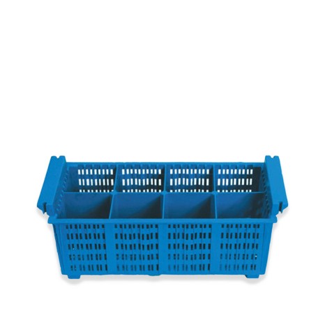 Cesta Talheres Rack 8 Compartimentos Azul 20.5X43X13cm - Image product