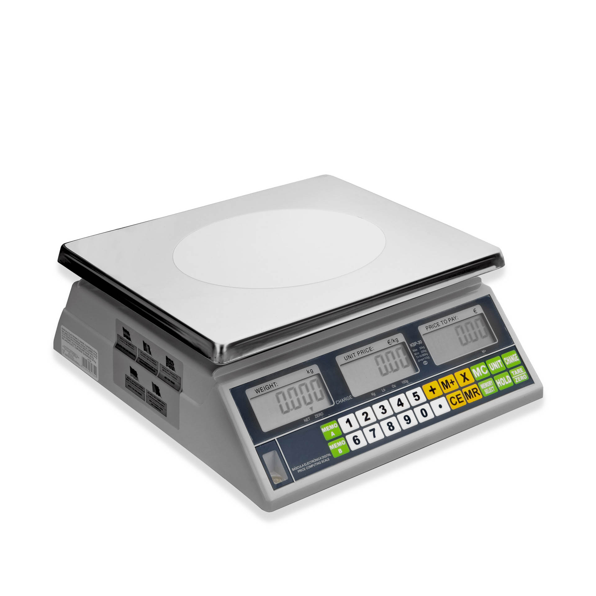 Balança Profissional Eletrónica Quadrada 30kg