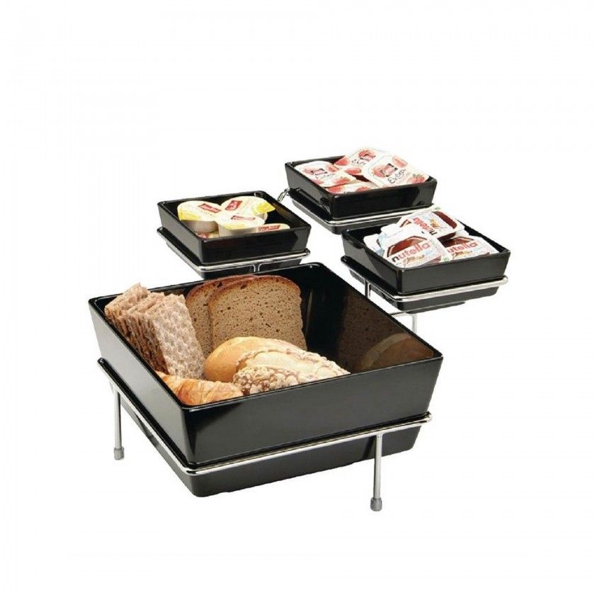 Suporte Buffet Inox 4 Divises 39X39X17cm