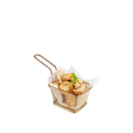Cesto Servir Inox Dourado 10X8.5X6.5cm - Image product