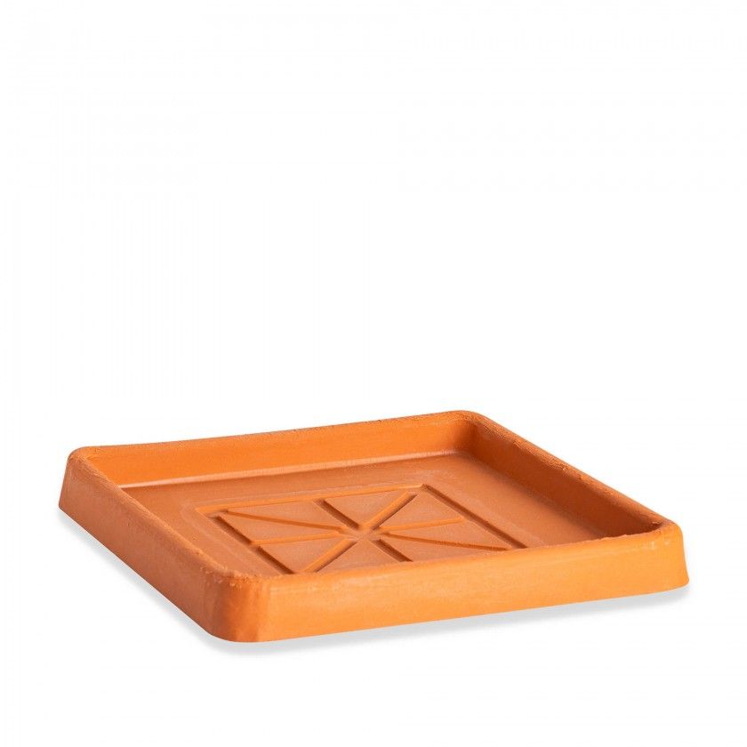 Prato Plstico Standard Quadrado Terracota N.50 50X50X5cm