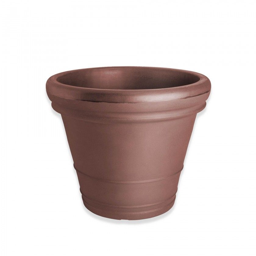 Vaso Plástico Duplo Bordo Redondo Bronze N.65 65X54cm Vaso Plástico Duplo Bordo Redondo Bronze N.65 65X54cm