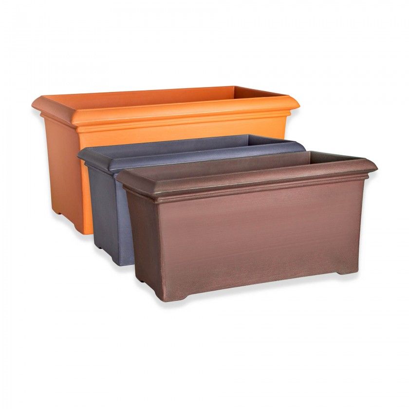 Floreira Pl�stica Lisa Bronze N.60 60X31X29cm