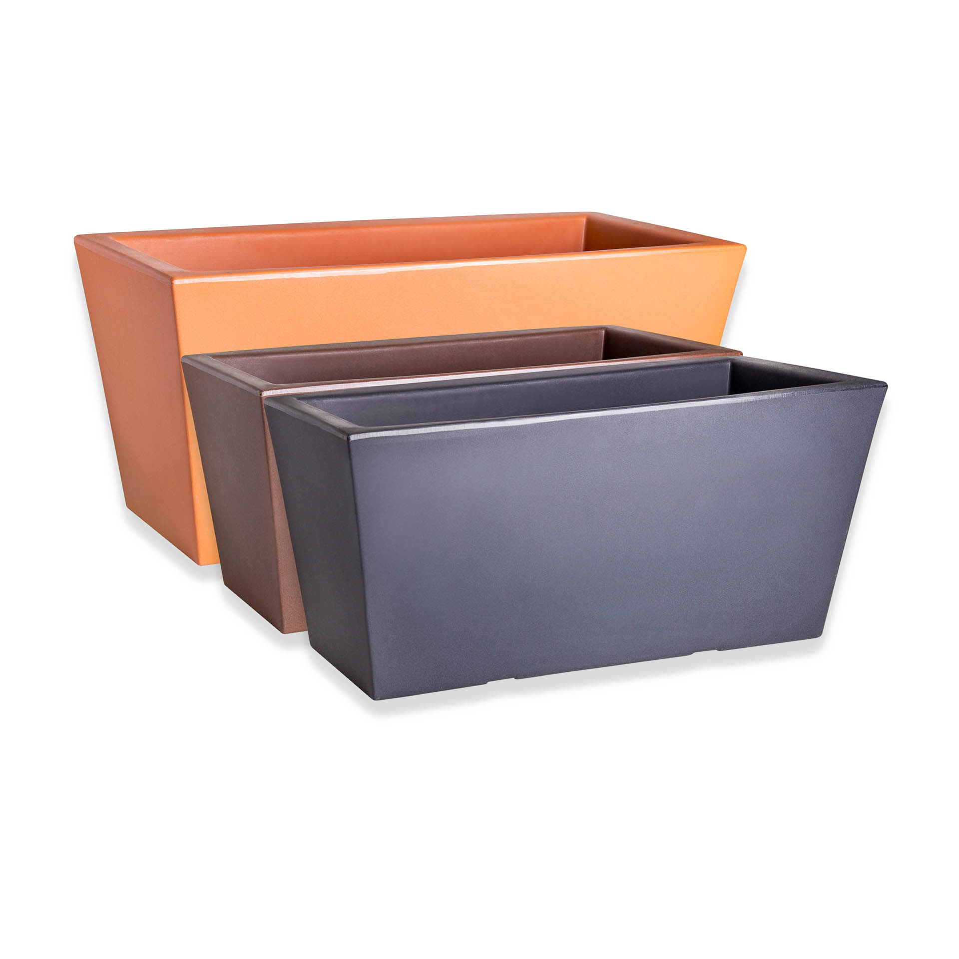 Floreira Plástica Camelia Terracota N.60 30X30X35cm