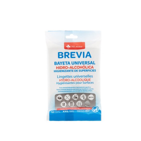 Toalhita Higienizante Superficie XXL Brevia Pack 10 - Image product