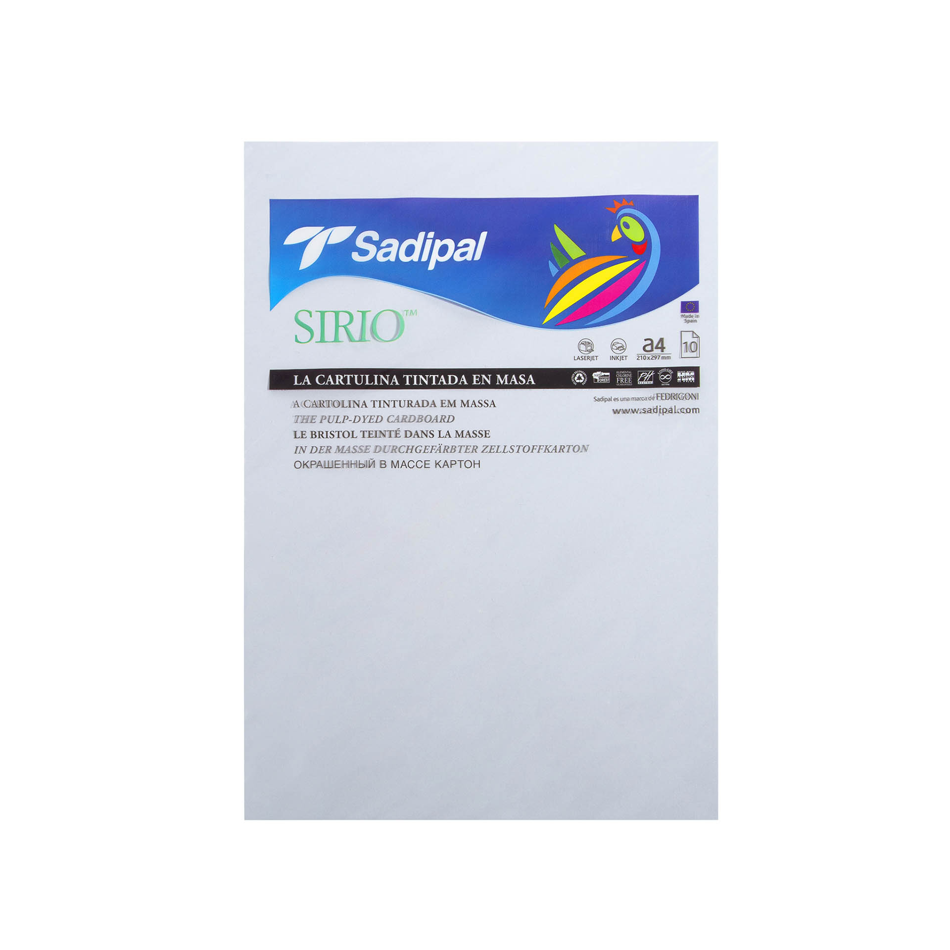 Folha Cartolina Sadipal A4 21X29.7cm Pack 10