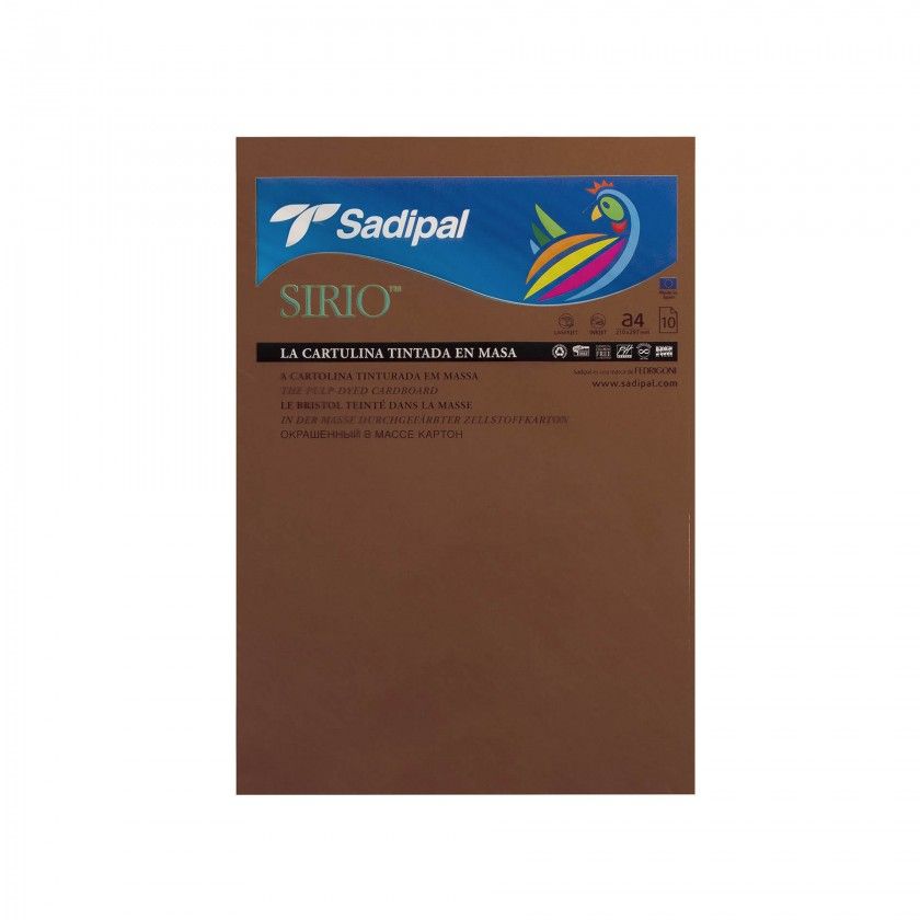 Folha Cartolina Sadipal A4 Castanho 21X29.7cm Pack 10