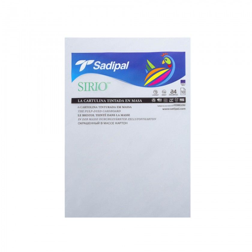 Folha Cartolina Sadipal A4 Cinzento Prola 21X29.7cm Pack 10