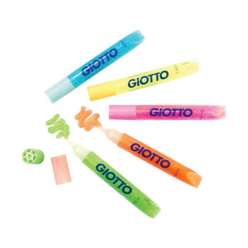 Cola Giotto Glitter Neon 10.5ml 5 Cores Cola Giotto Glitter Neon 10.5ml 5 Cores