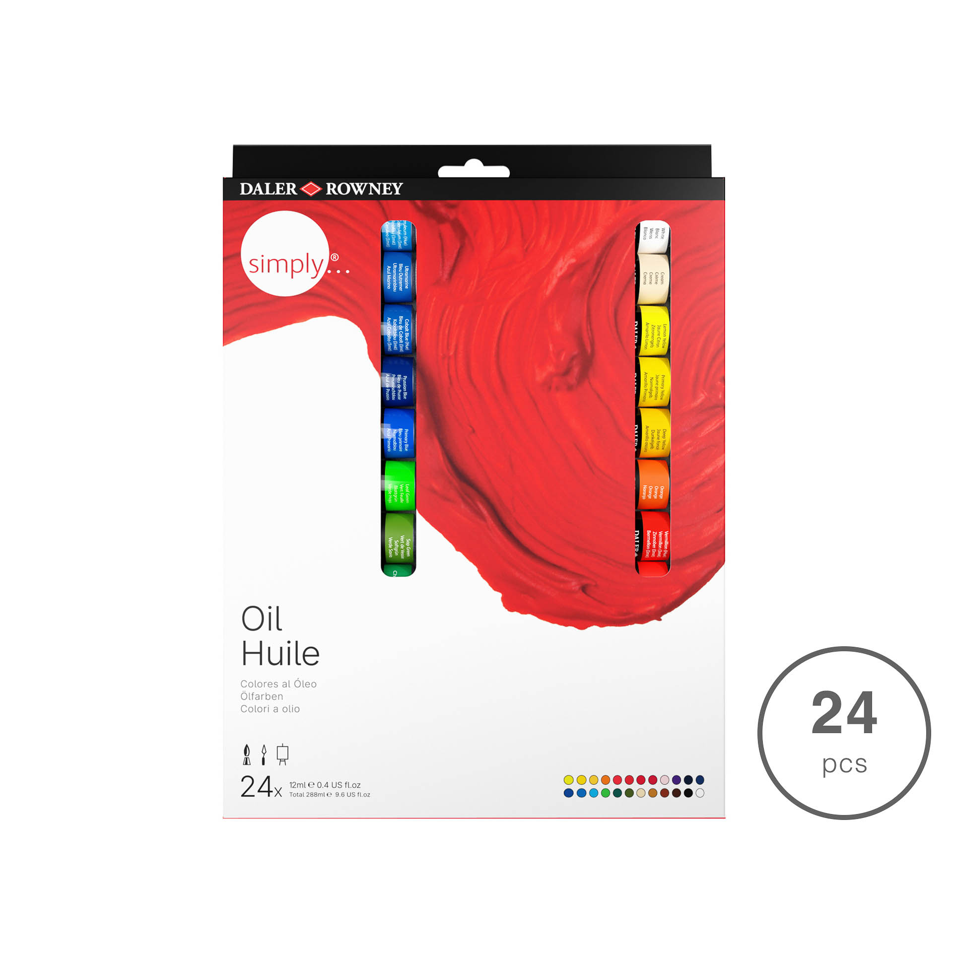 Tinta A Óleo 12ml 24 Cores